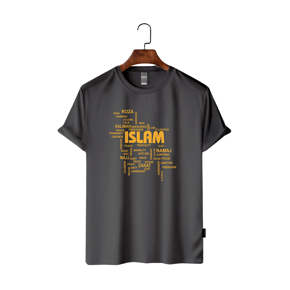 Maxan Cotton Half Sleeve T-Shirt For Men - Islam