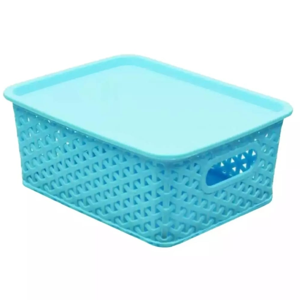 Plastic Storage Stackable Basket Container Box - Multicolor