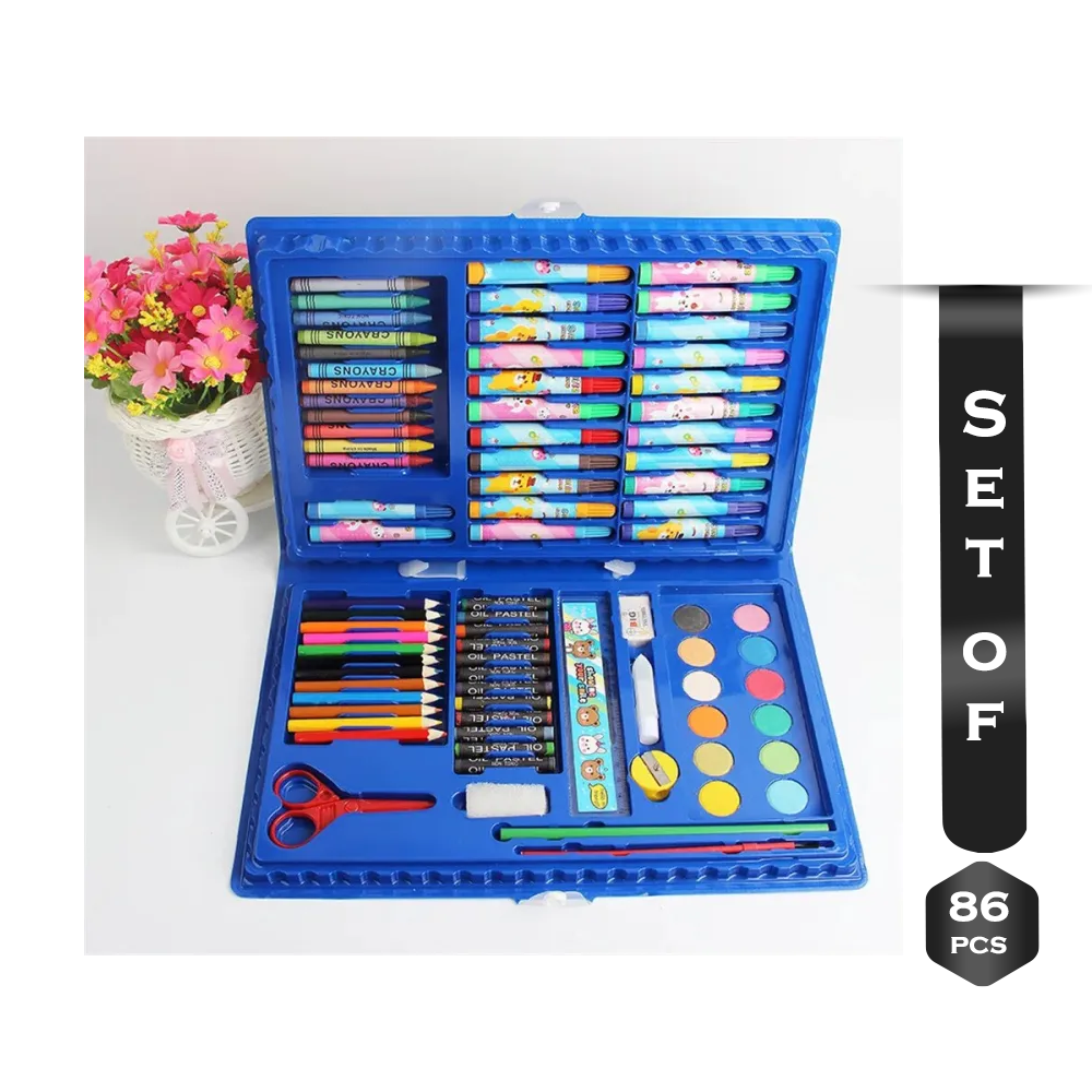 Miuioee Art Crayon Drawing Set For Kids - 86Pcs