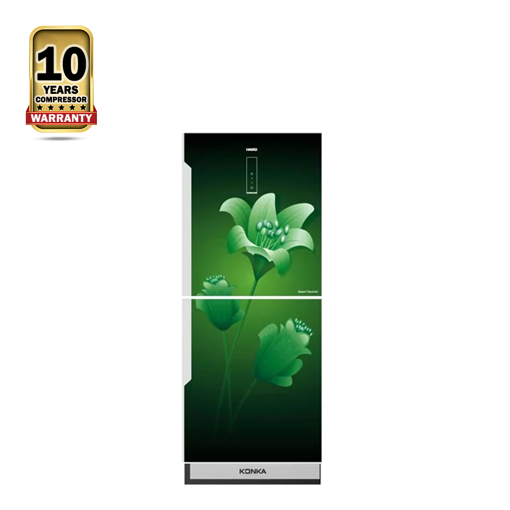 Konka KRB-270EVB-3D Green Lily Digital Display Refrigerator - 270 Ltr - Green