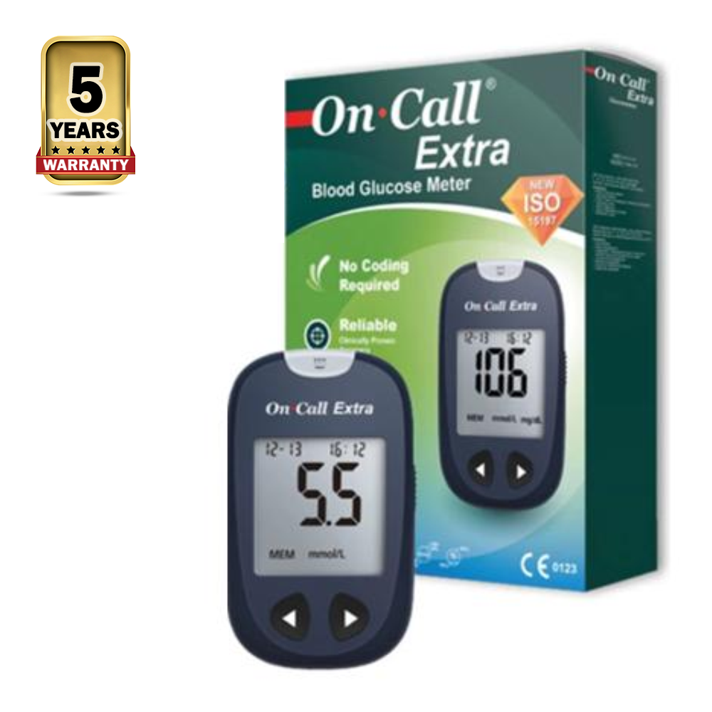 On Call Extra Digital Blood Glucose Meter With 10 Free Strips