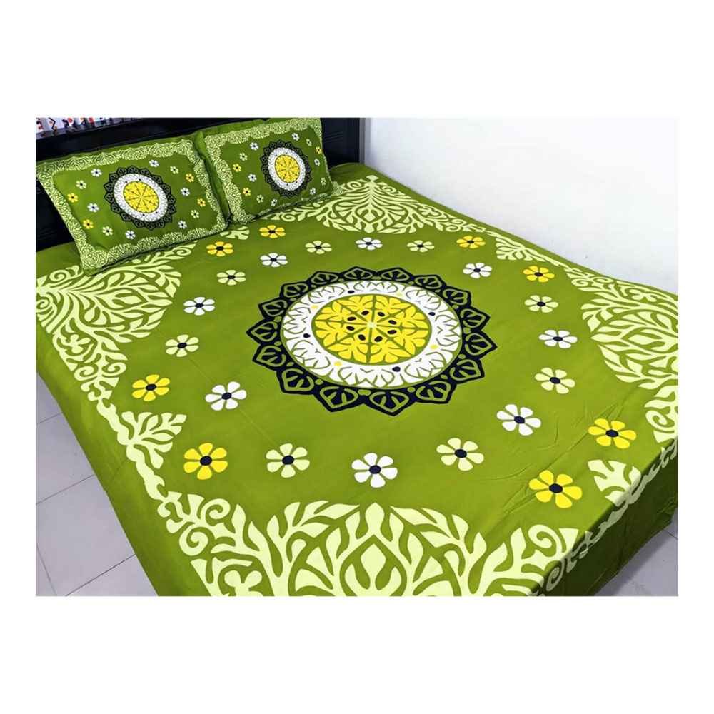 Cotton Bedsheet with Pillow Covers - king Size - 2502054