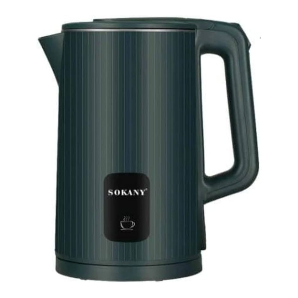 Sokany Sk-sh-1061 Stainless Steel Electric Kettle - 1500 Watts - 2.5 Liter - Dark Green