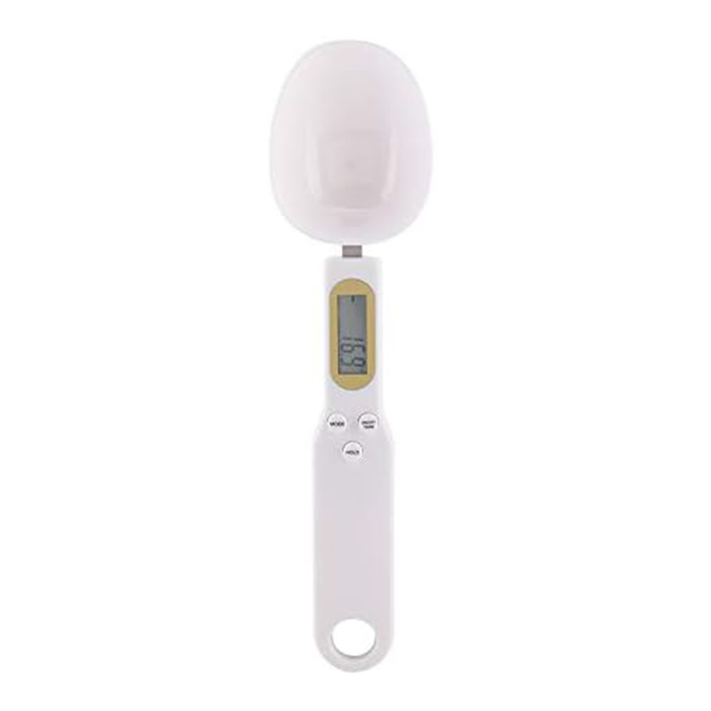 Electronic Measuring Spoon Adjustable Digital Spoon Scale - White 