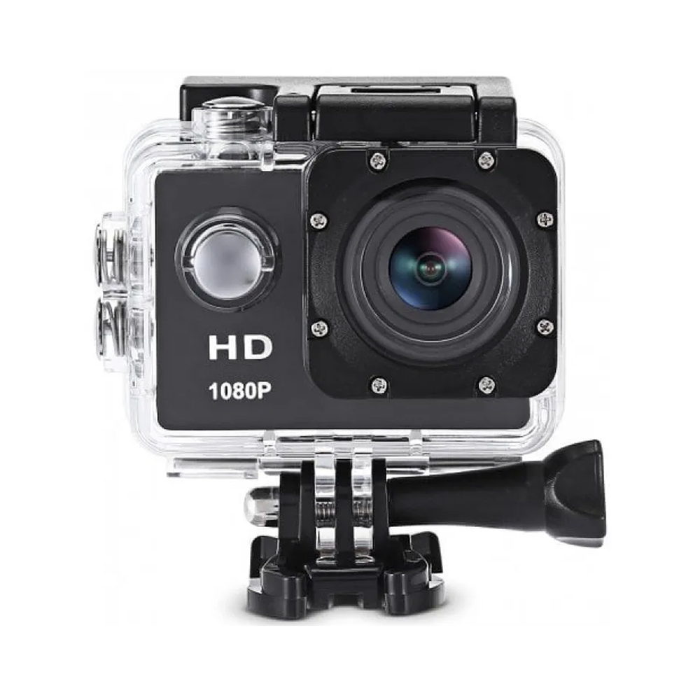 Sports Action 1080p Full HD Waterproof Action Camera - Black