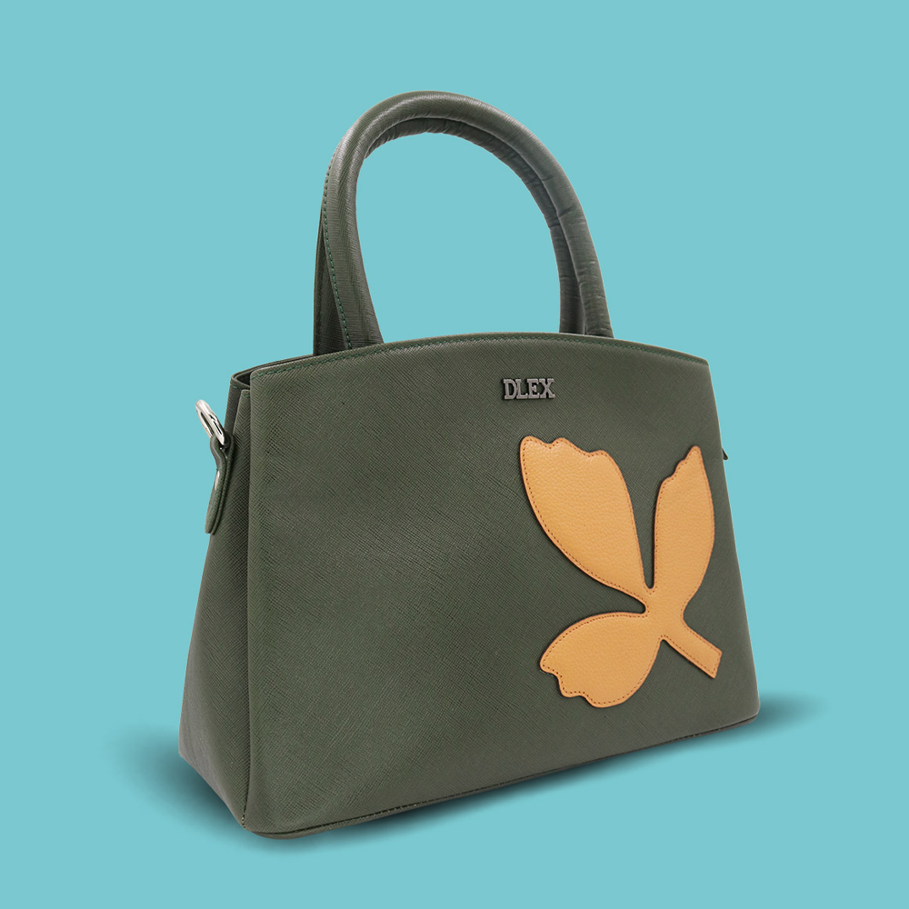 Leather Handbag For Women - Green - LB-69