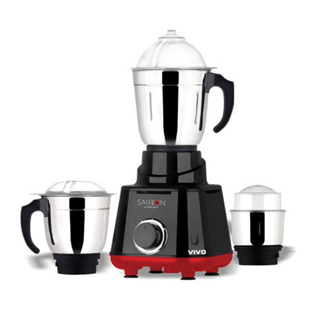 Saffron Vivo Mixer Grinder - 550W - Red and Black