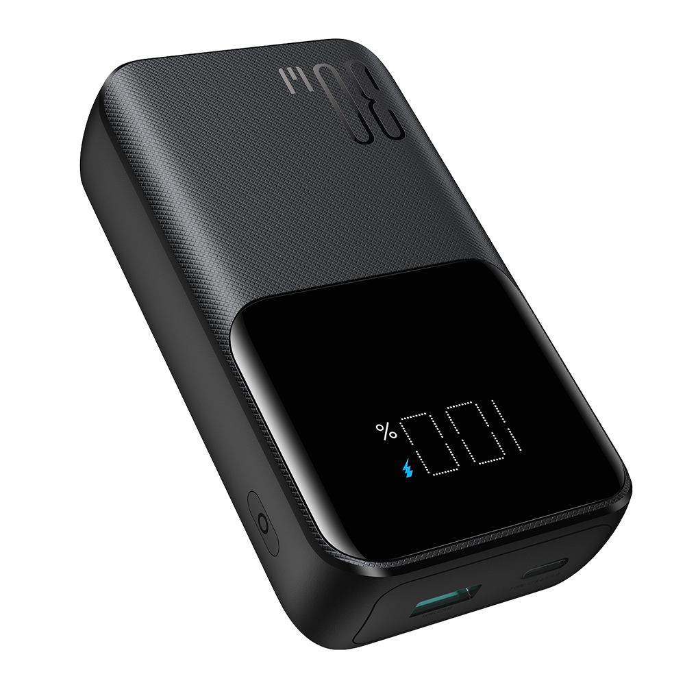 JOYROOM JR-PBC06 30W mini Power Bank with Dual Cables - 10000mAh - Black