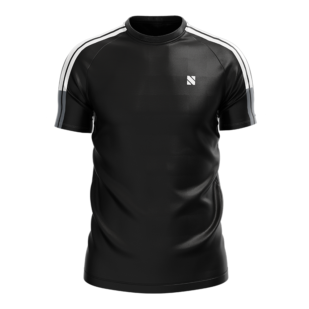 Nexf Mesh Half Sleeve Jersey T-Shirt for Men - Black - NEXF015