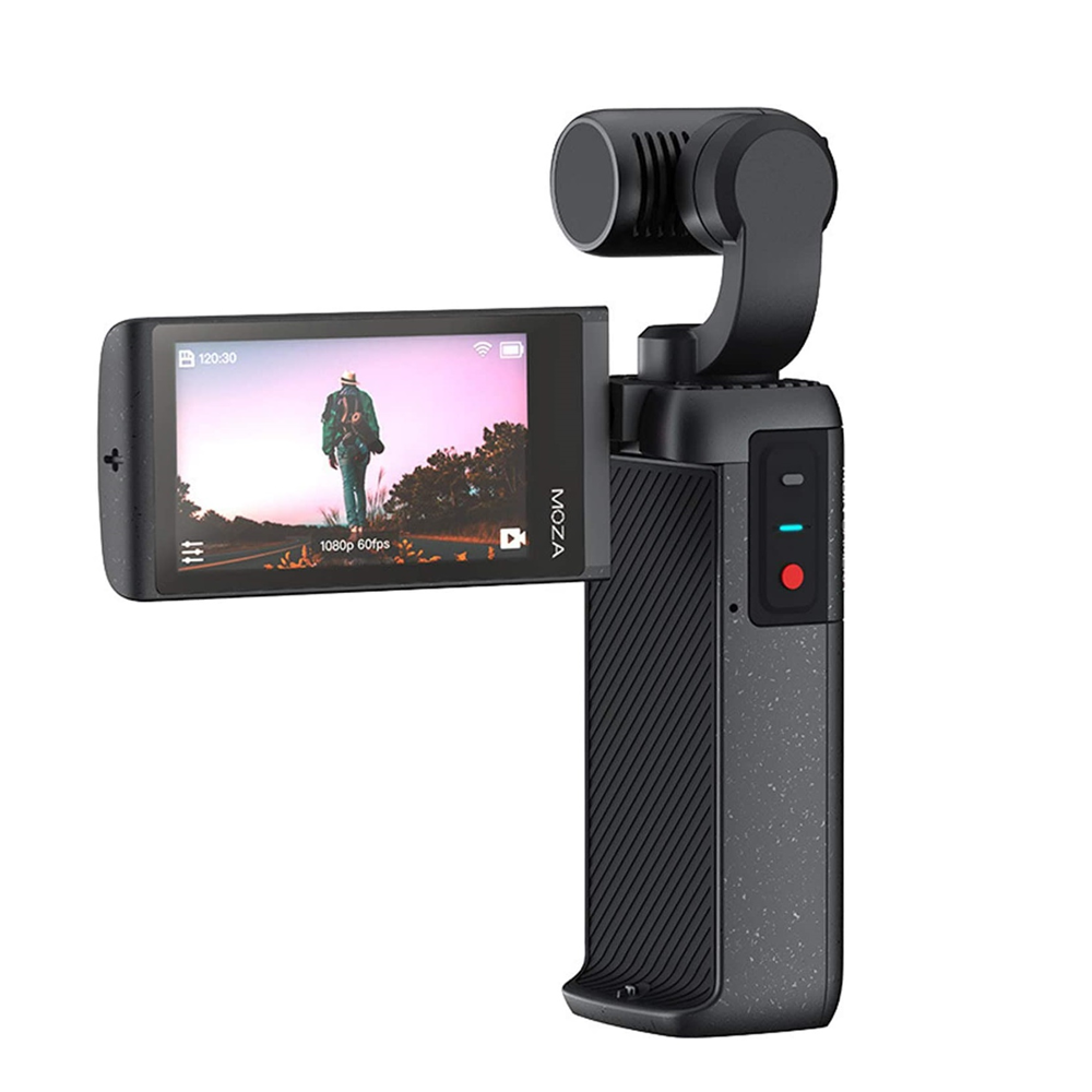 Moza Moin Camera With 4K 60 fps and  Handheld Stabilizer Pocket Gimbal Camera 2.45 inch Screen - Black