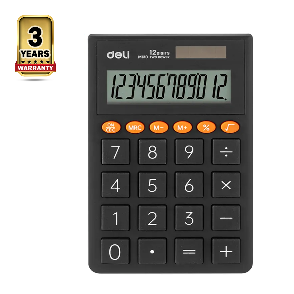 Deli EM130 Pocket Calculator - Black