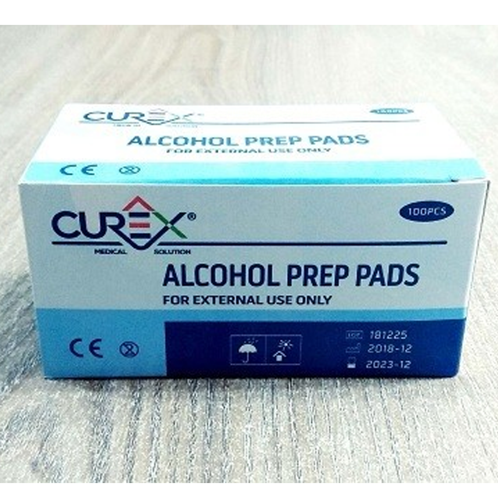 Curex Alcohol Prep Pads Tablet - 1000 Pcs