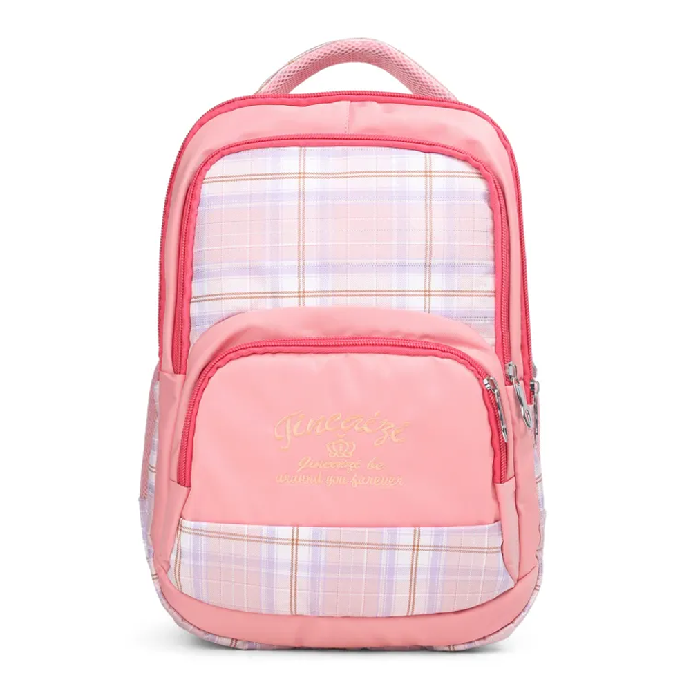 Glossy China Fashionable Backpack For Women - White and Pink 