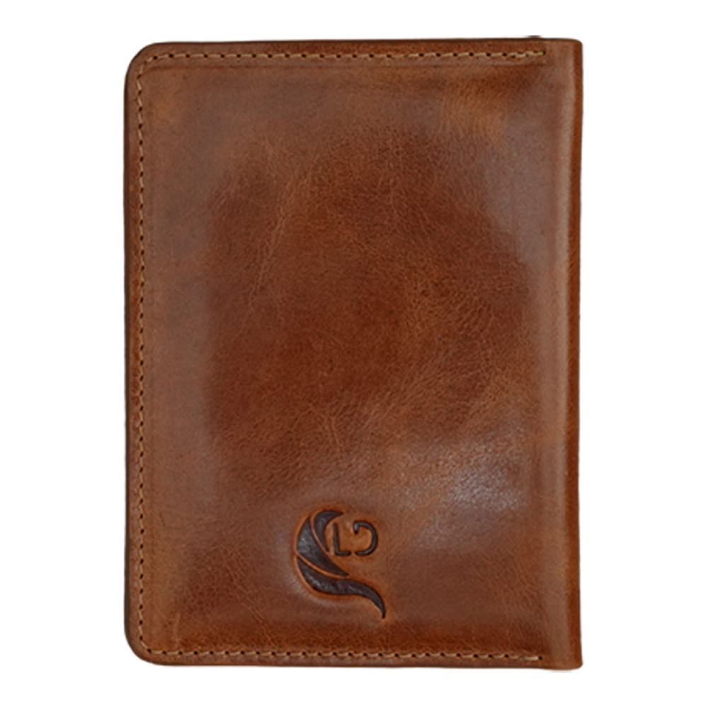 Rnw Leather Oil pull-up Passport Wallet For Men And Women - Shiny Brown - RIM-PP-060-SB