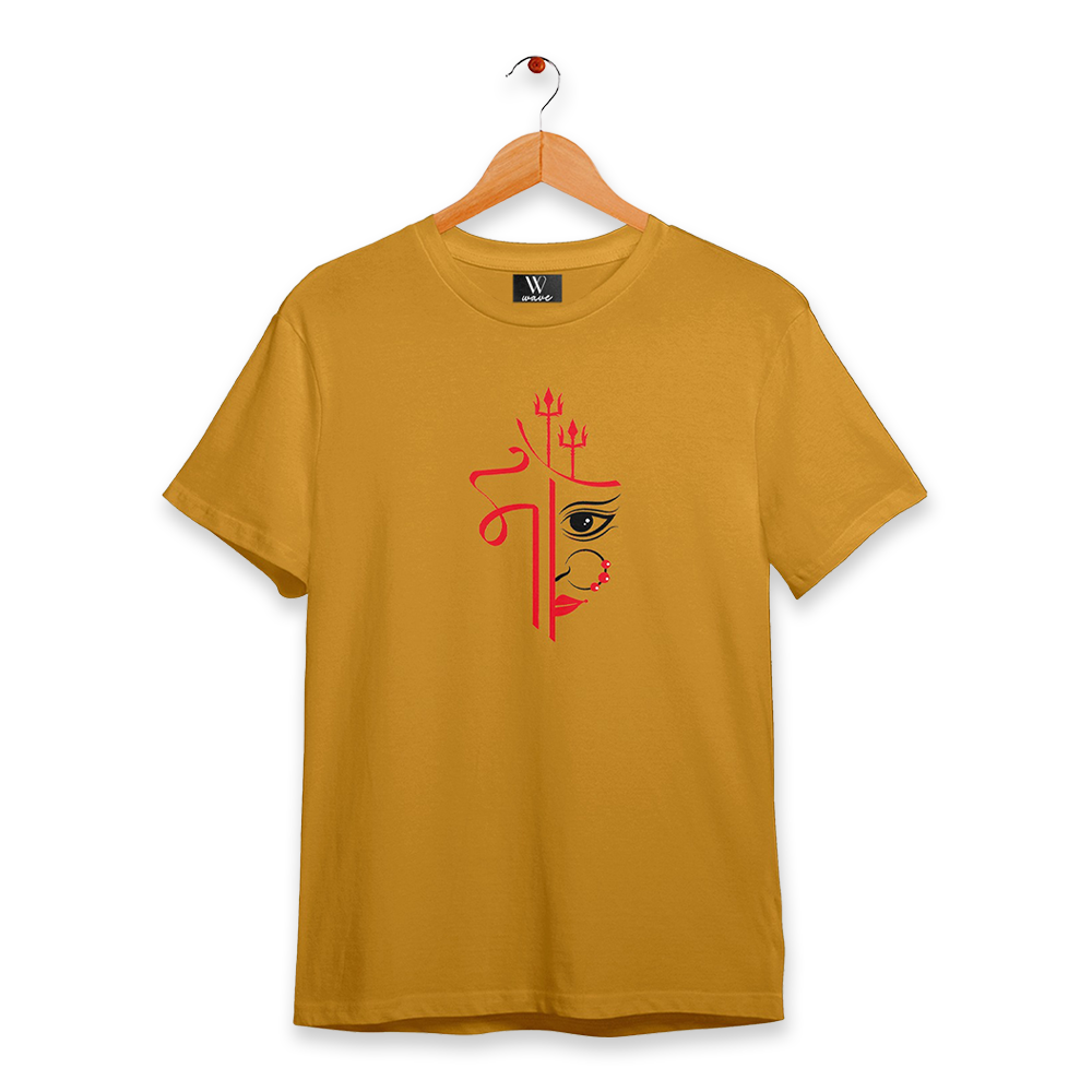 Cotton Crabon Block Half Sleeve T-Shirt For Men - Yellow - WL57