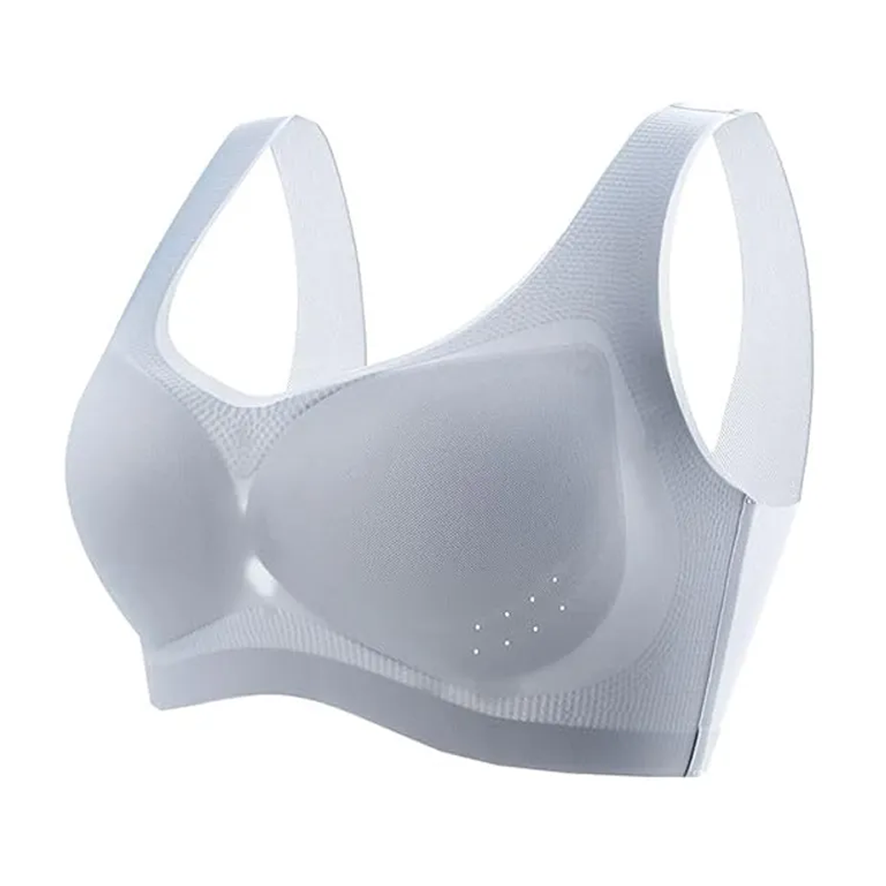 Nylon Ultra Light Super Soft Push-Up Bra - Grey