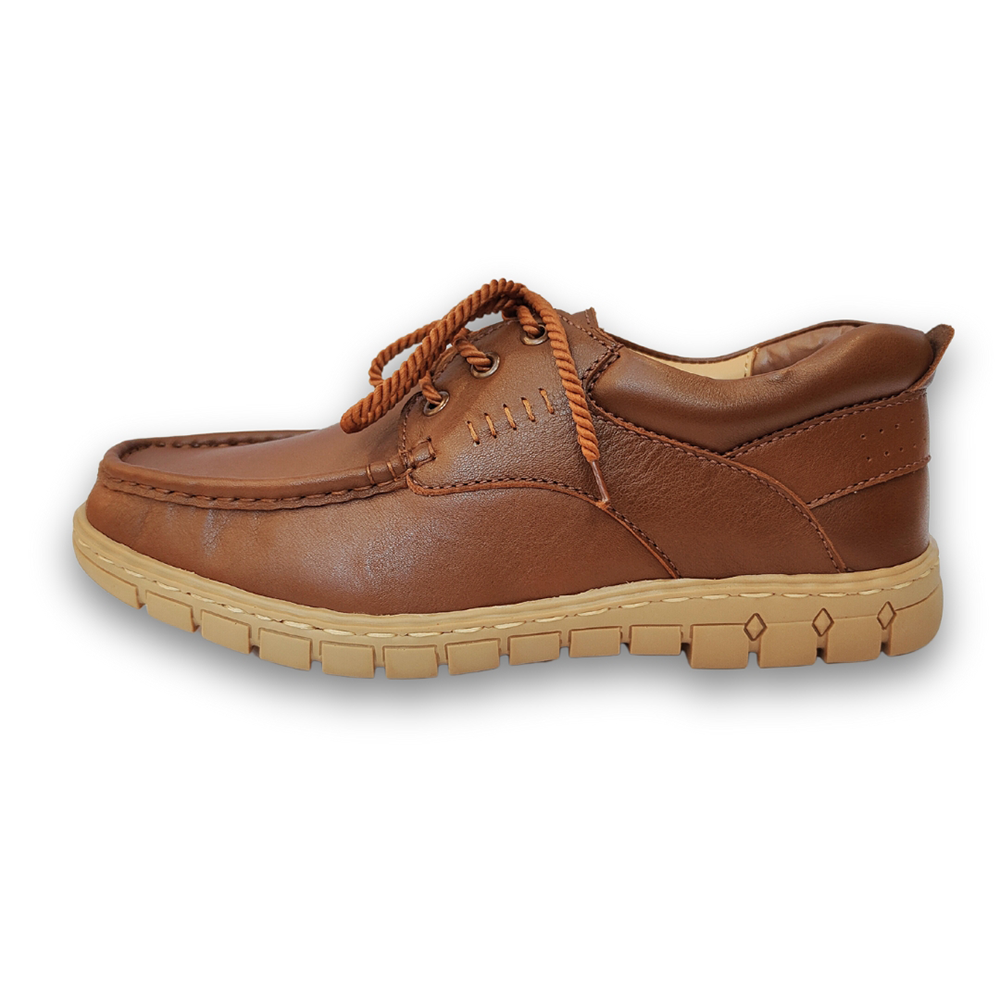 Reno Leather Casual Shoe For Men - Chocolate Brown - RC9032