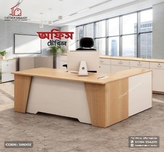 Melamine Board Office Table With Side Table - SBD02