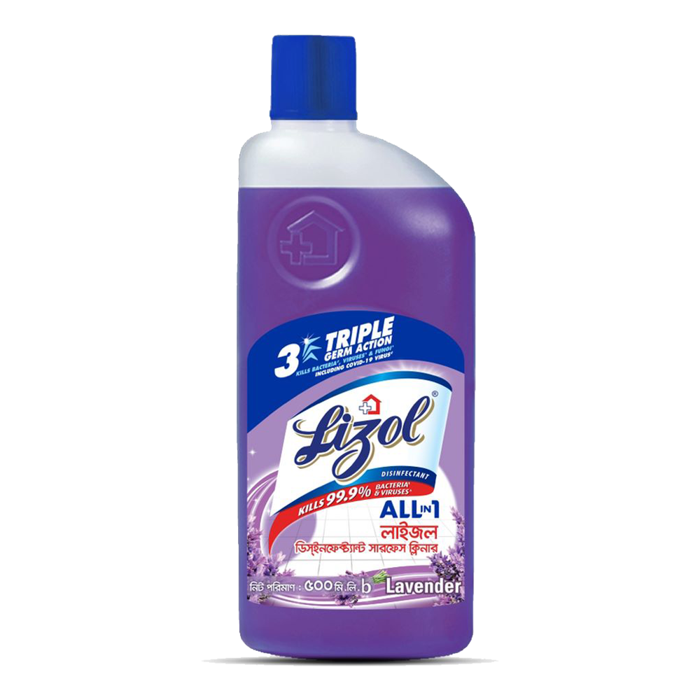 Lizol Disinfectant Surface Cleaner Lavender - 500ml - Li03F