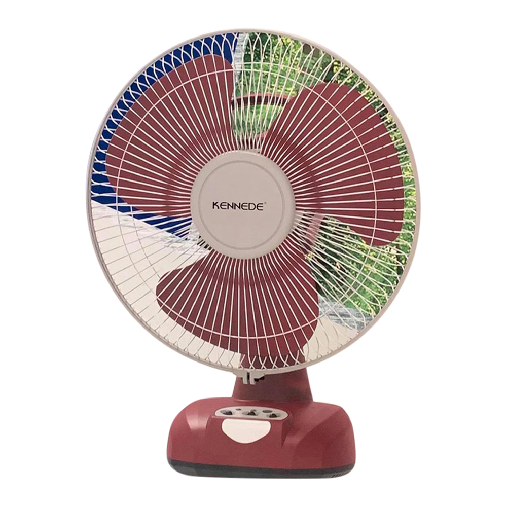 Kennede 2912 Rechargeable Heavy Duty Table Fan - Red