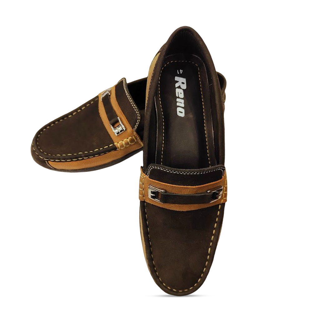 Reno Leather Loafer For Men - Black - RL3033