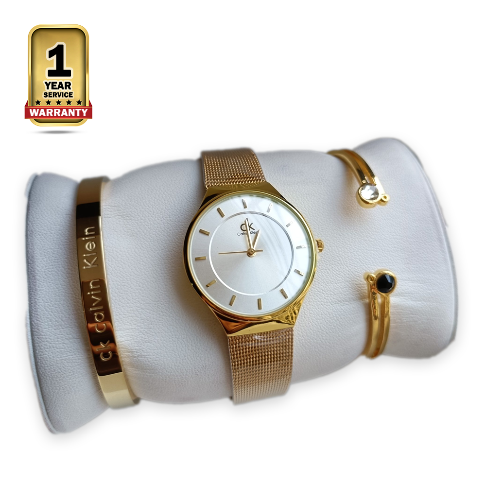 Ladies golden wrist on sale watch