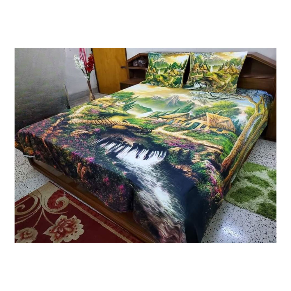 Cotton Bedsheet with Pillow Covers - king Size - 2502037