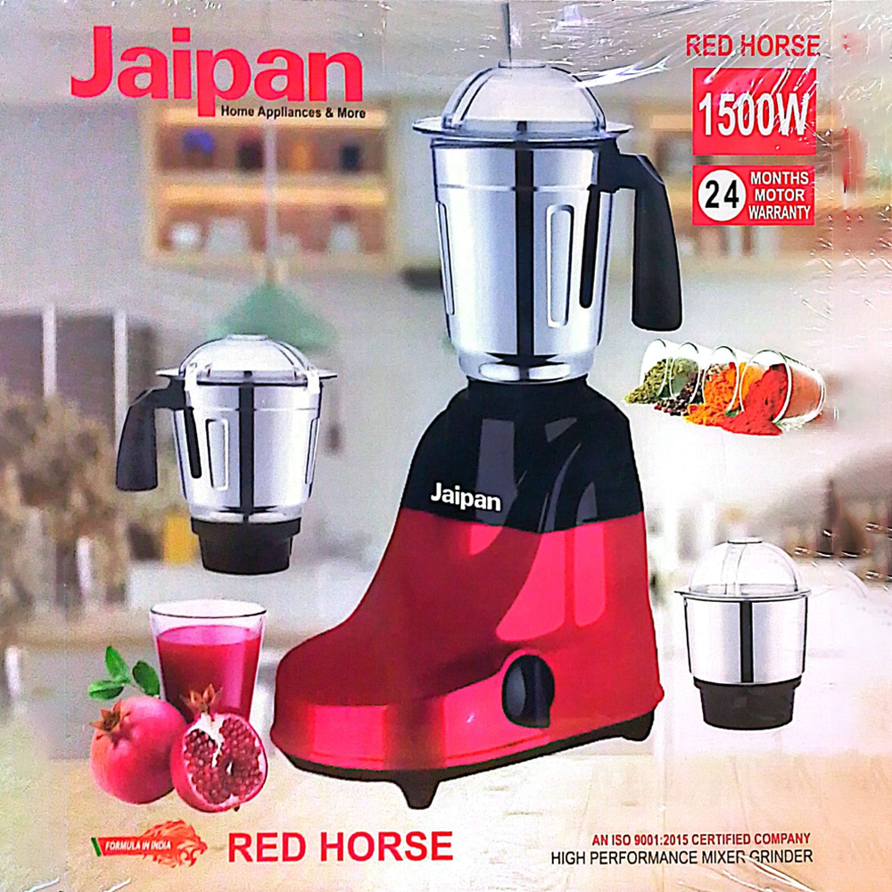  Jaipan Red Horse 3 in 1 Mixer Blender - 1500w