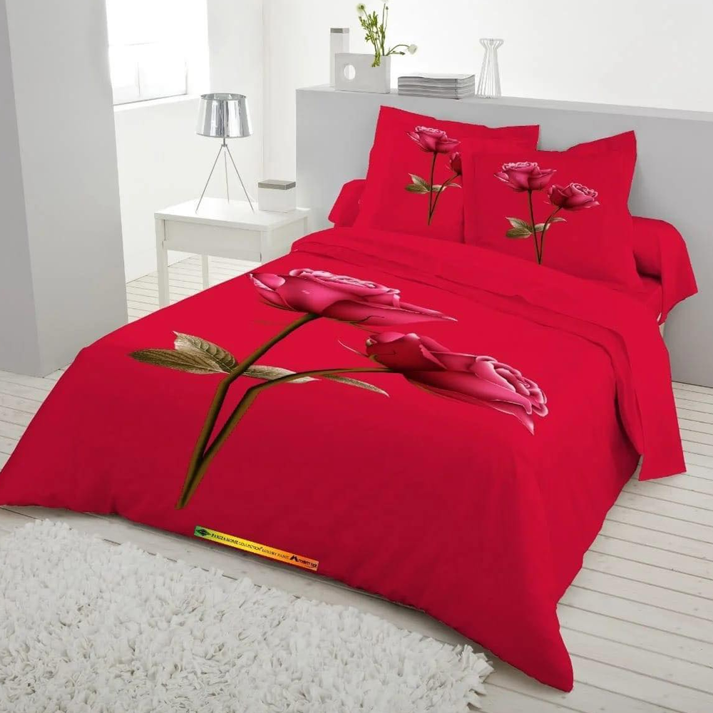 Panel Cotton King Size Bedsheet With Pillow Cover - Multicolor - 192414