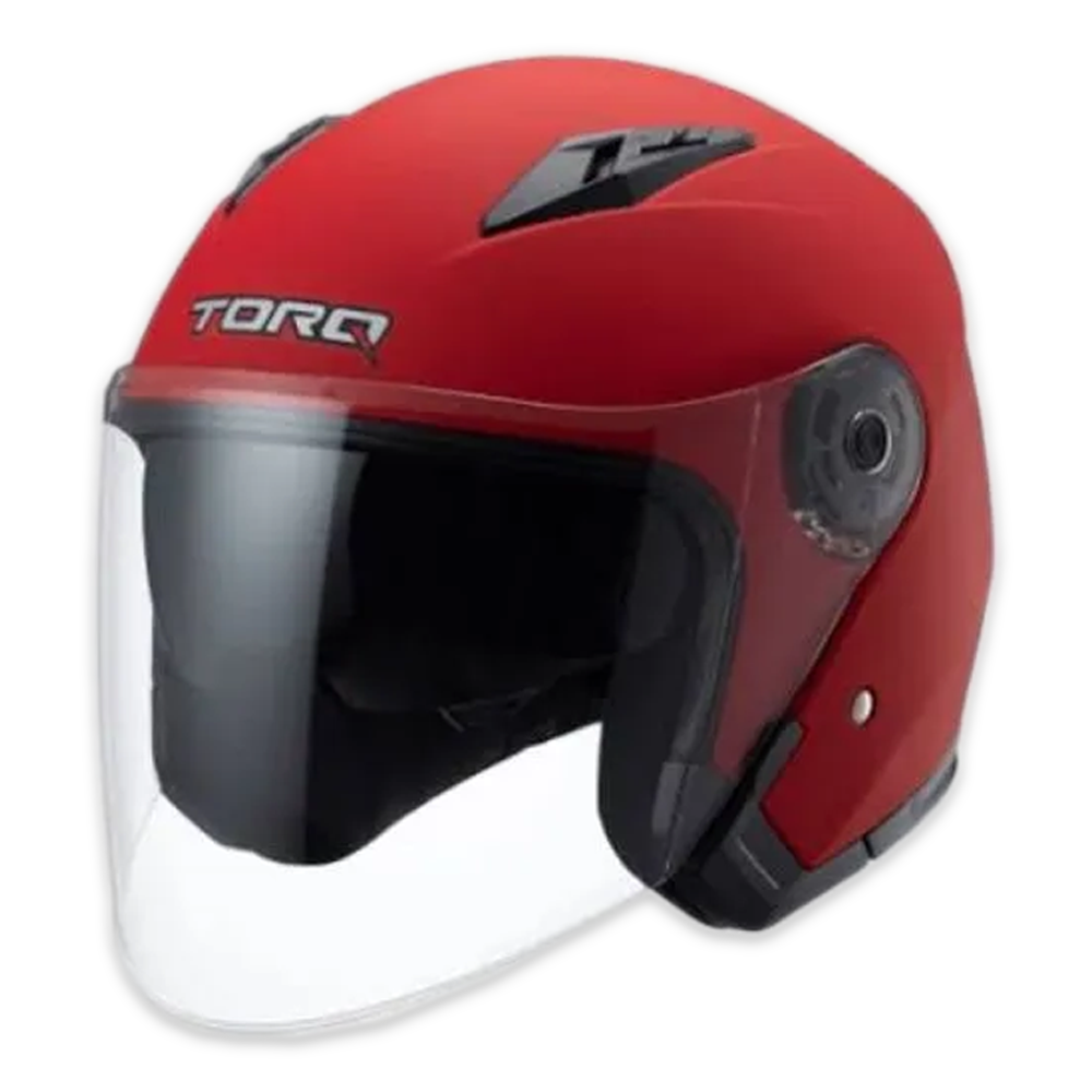 TORQ Half Face Helmet - M Size - Red