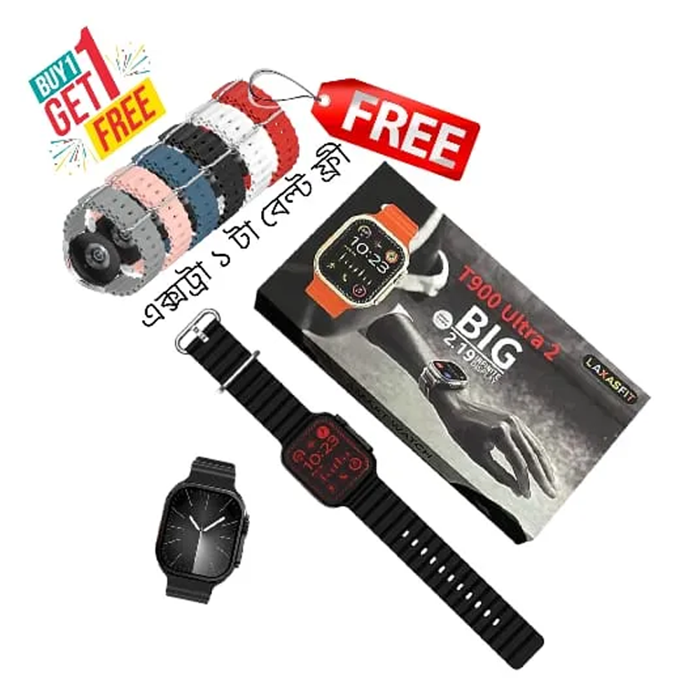 Buy 1 T900 Ultra 2 Series Smart Watch For Men Get 1 Pcs Free Strap Or Belt