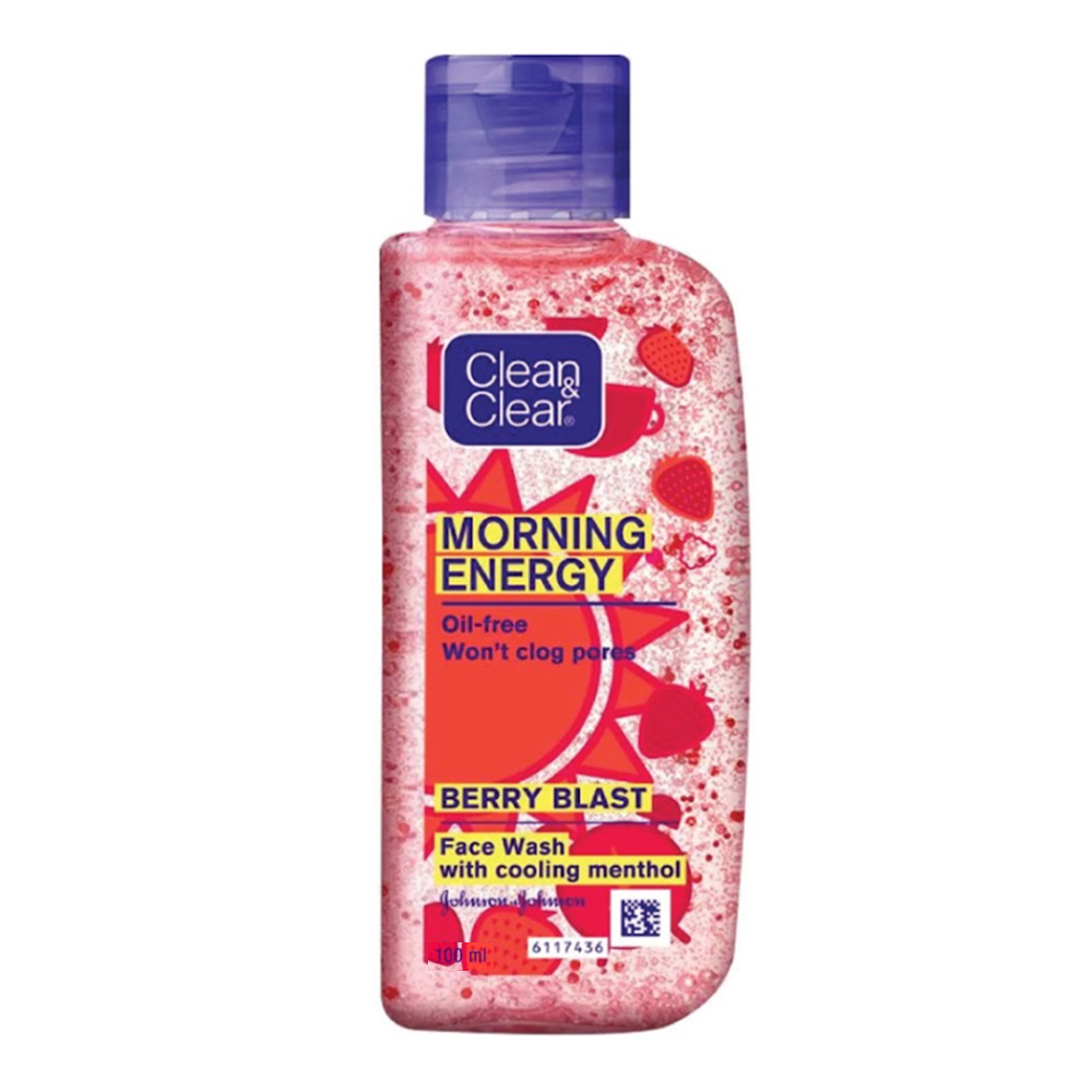 Clean and Clear Morning Energy Berry Blast Face Wash - 100ml - 79626331