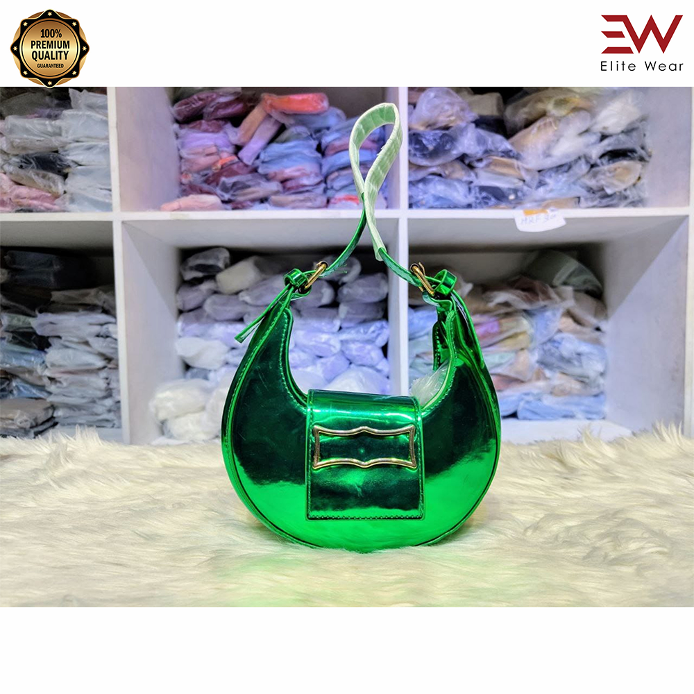 Artificial Leather Thai Stylish Hand Bag For Women - Green - P295 A