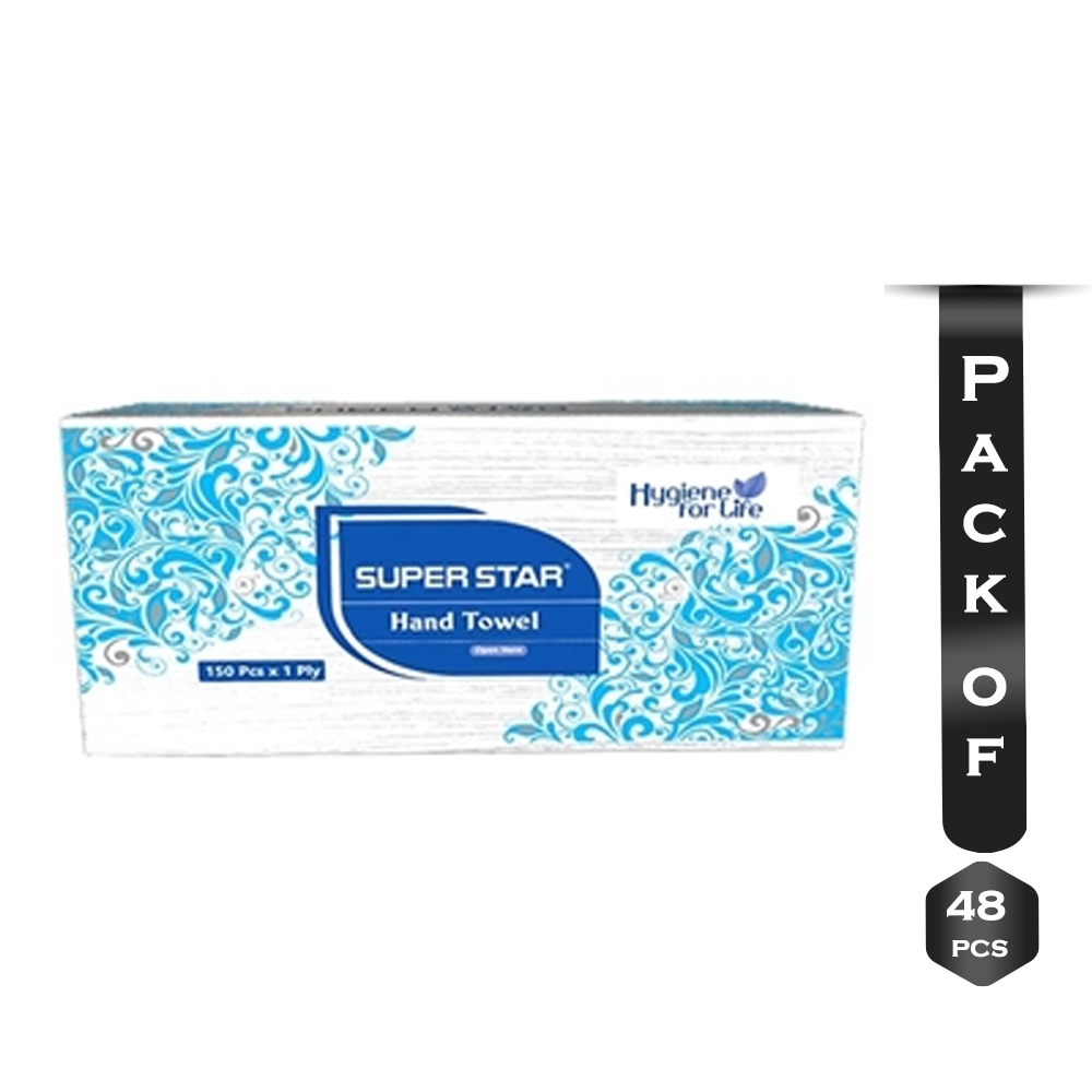 Pack Of 48 Pcs Super Star Hand Towel Tissue 150 ply