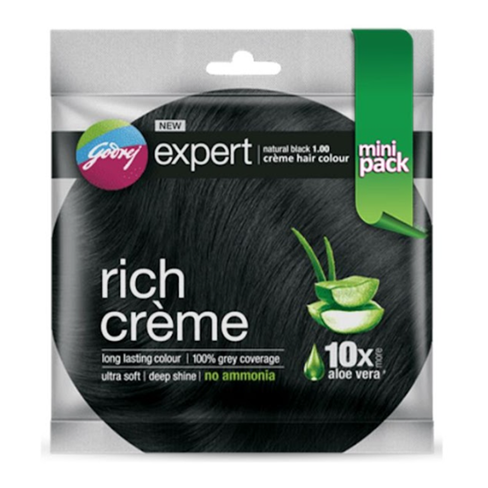 Godrej Expert Rich Creme Hair Color Natural Black 12gm