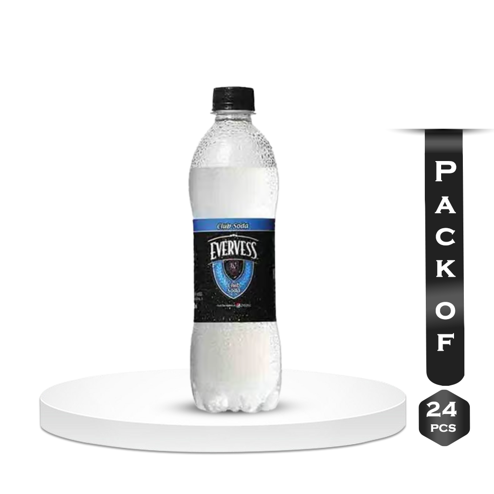 Pack of 24pcs Evervess Club Soda Drinks Pet - 24*600ml