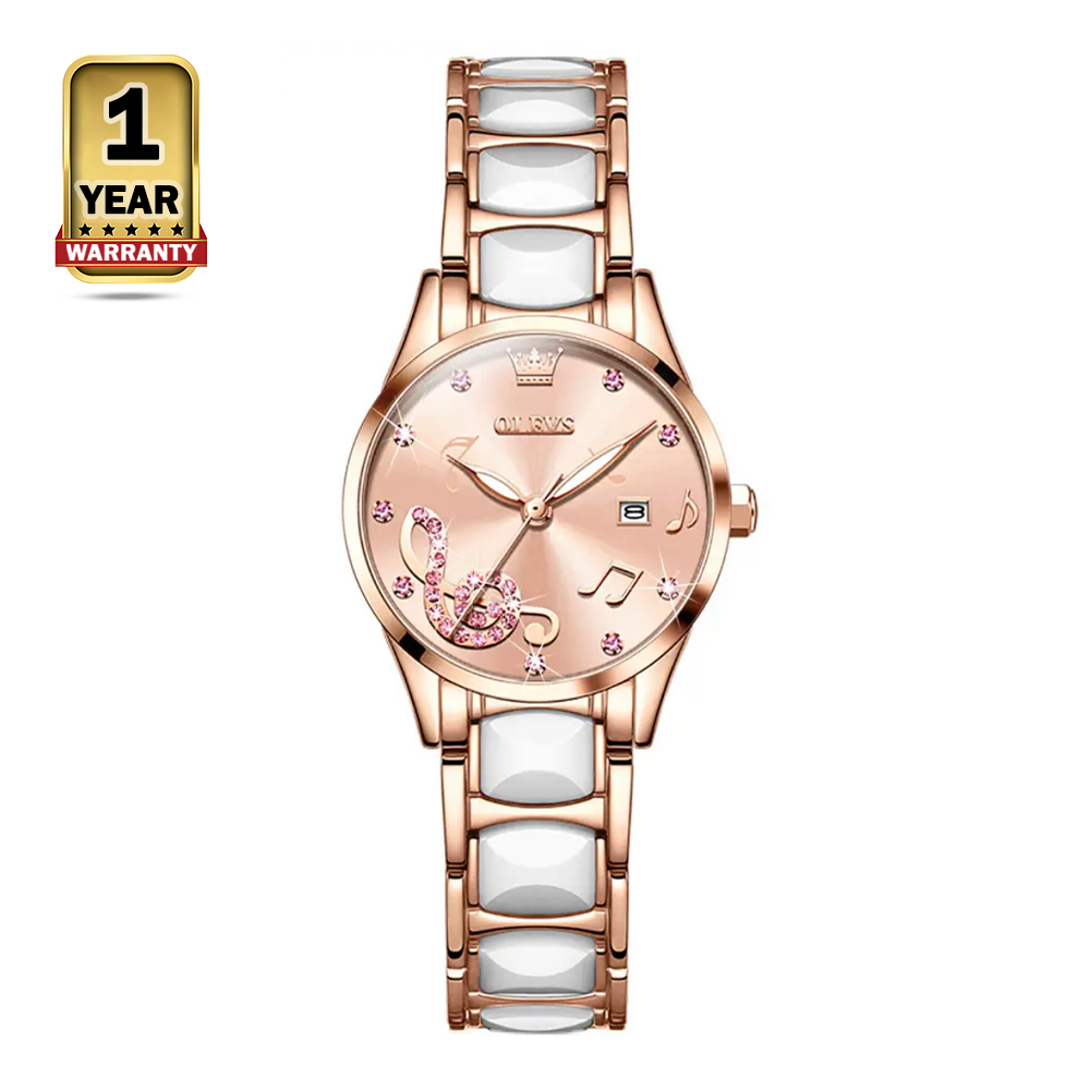 Olevs 3606 Alloy Quartz Watch For Women - Rose Gold
