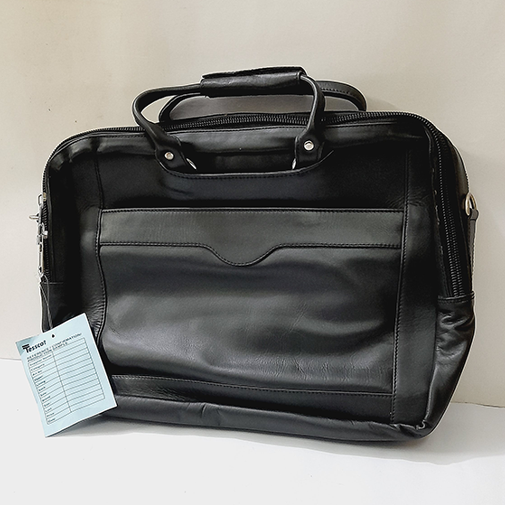 Tesscot Leather Laptop Bag - Black - T-SS0923-BAG-LBLK0303-1