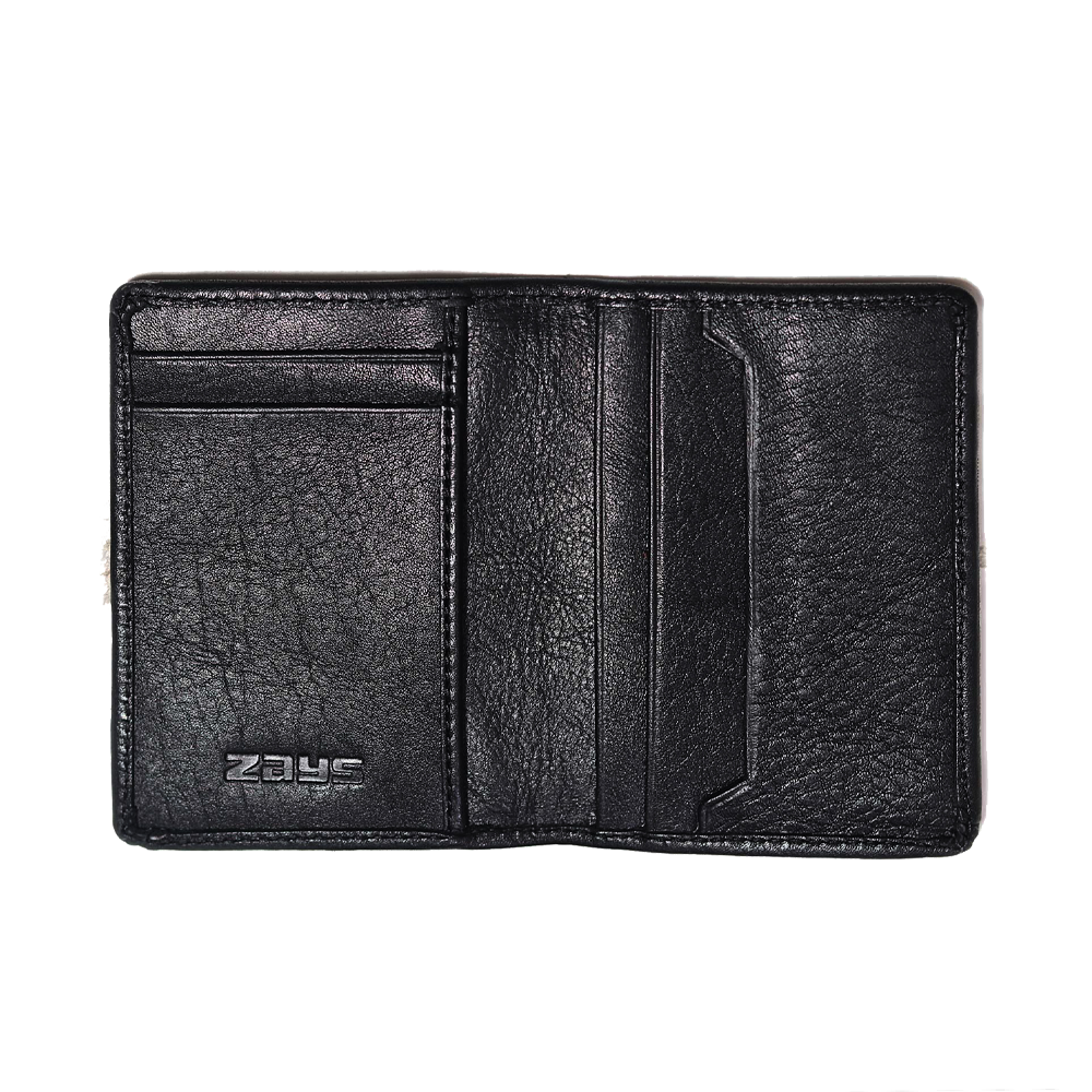 Zays Premium Leather Card Holder - Black - WL24