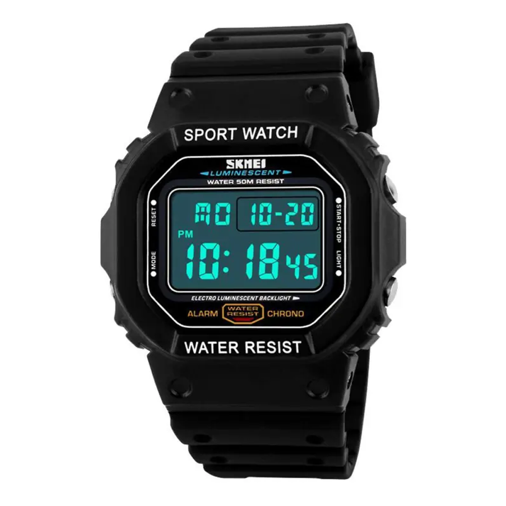 Skmei 1134-OG LED Digital Military Sports Watches for Men - Black