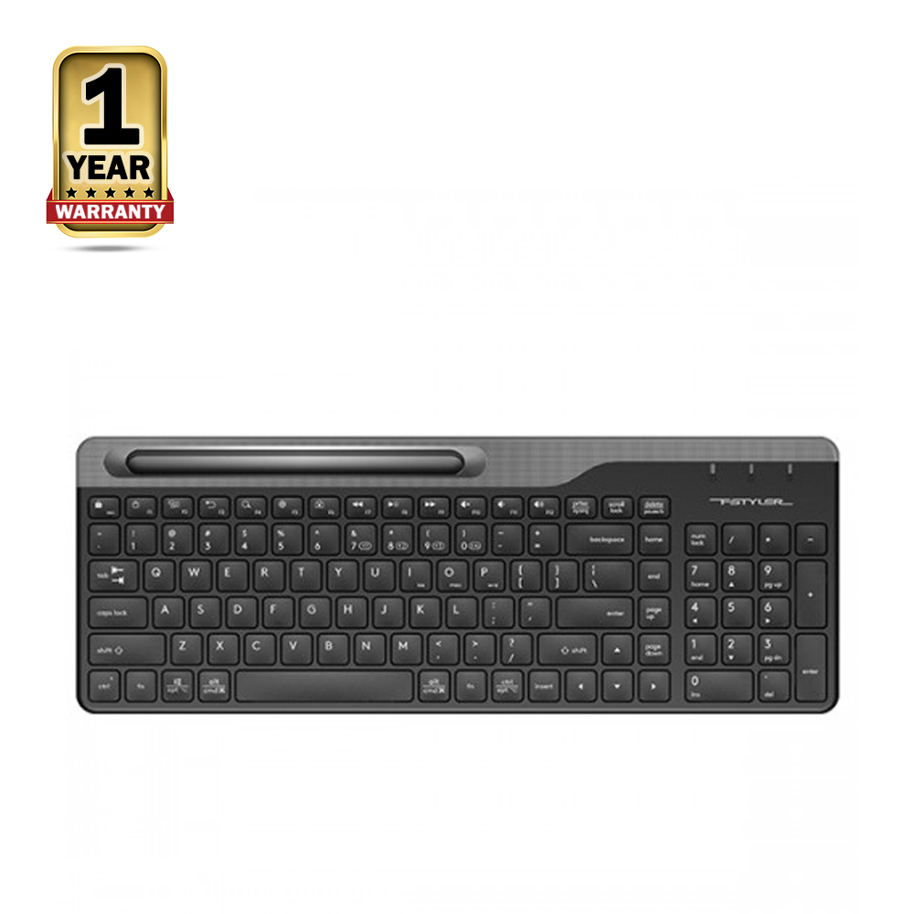 A4TECH Fstyler FBK25 Bluetooth and 2.4G Wireless Keyboard - Black 