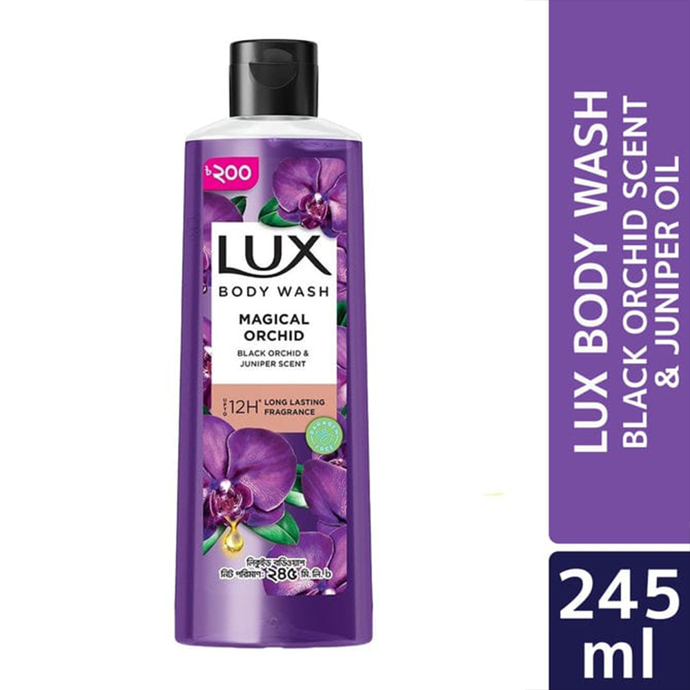 Lux Body Wash Black Orchid Scent and Juniper Oil - 245ml 