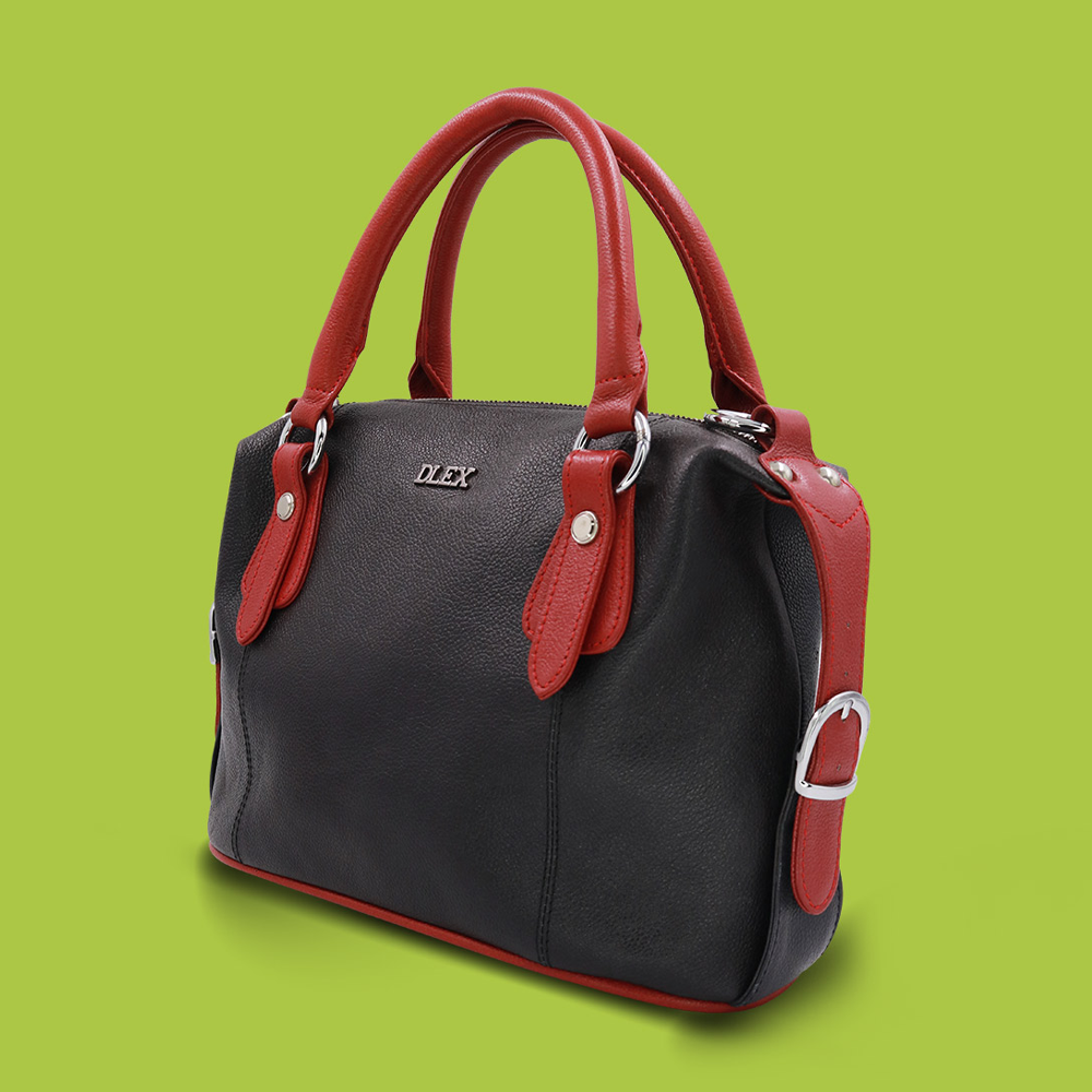 Leather Handbag For Women - Black - LB-16