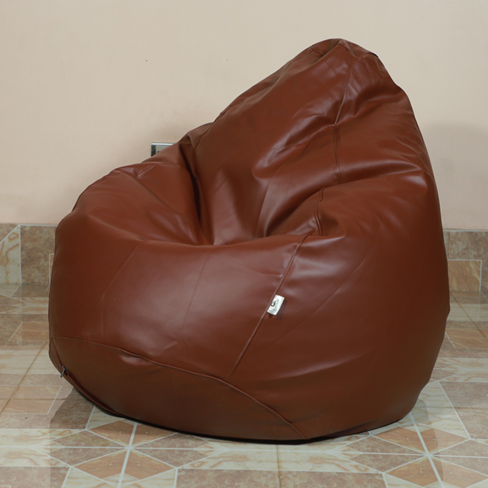 Leather Bean Bag XXXL With Extended Back Support - Coconut - APL3CC