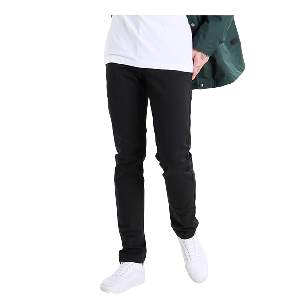 Cotton Chinos Gabardine Pant For Men - Deep Black - NZ-3164