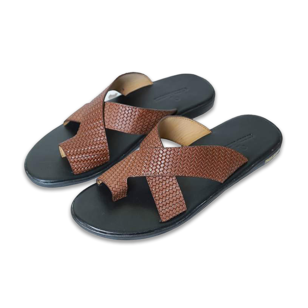 Leather Sandal for Men - Black and Brown