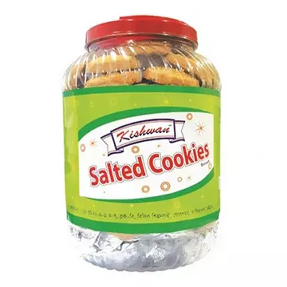 Kishwan Salted Cookies Biscuit Jar - 700gm 