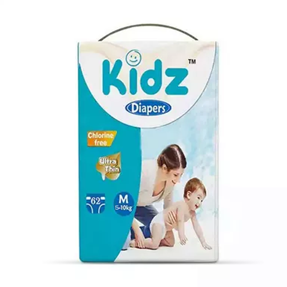 Kidz Belt Diaper - M - 5-10 kg - 62 Pcs