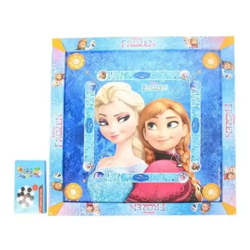 Wooden Disney Frozen Kids Carrom 3-in-1 Game Board - Multicolor