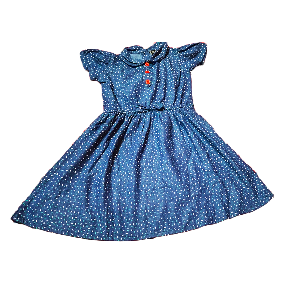 Cheri Cotton Frock For Girls 8 9 Years Blue